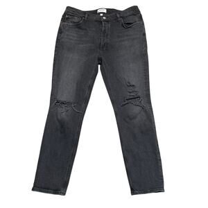 Agolde Jeans Womens 32 Washed Black Nico Slim High Rise Distressed Stretch